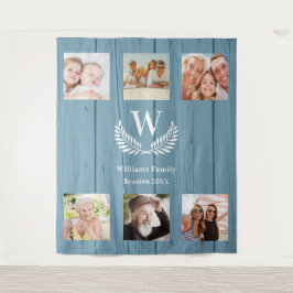 Tapiz Collage de fotos personalizadas de la reunión fami