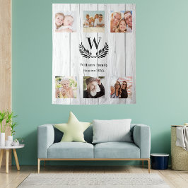 Tapiz Collage de fotos personalizadas de la reunión fami