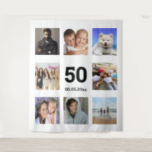 Collage de fotos personalizadas para fiesta de cum