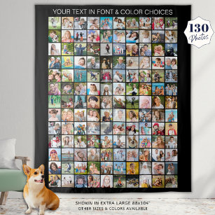 Tapiz Collage de fotos simple de 130 cuadrados personali