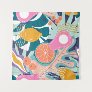 Tapiz Collage moderno y floral sin costuras. sexo modern