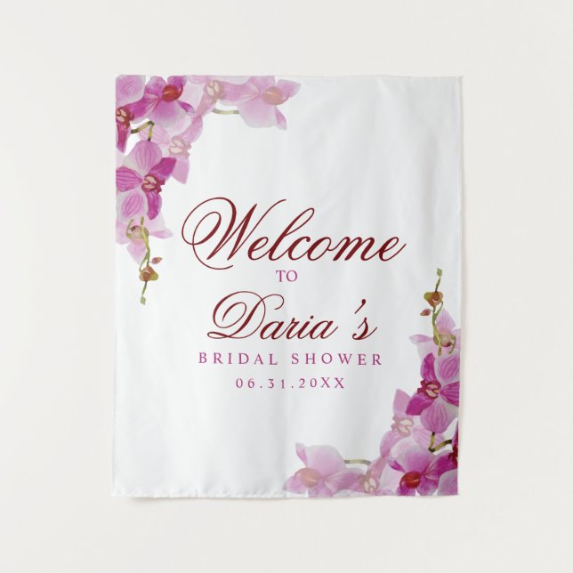 Tapiz Colocación de fotos de orquídeas tropicales (Anverso)