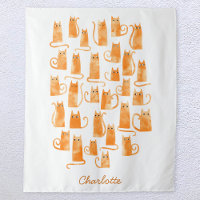 Color de agua del gato naranja personalizado