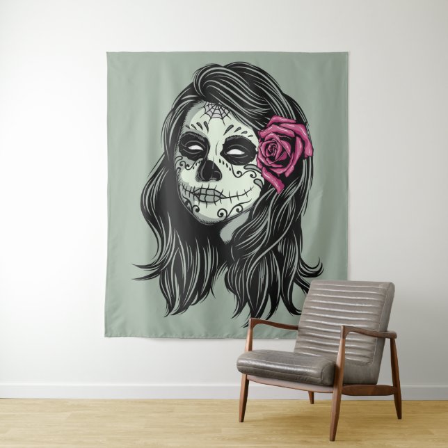 Tapiz Colores de mujeres zombies personalizados (In situ)