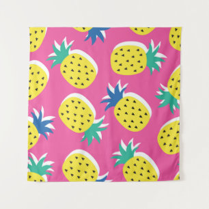 Tapiz Colores Locos De Piña: Pop-Art Infantil.