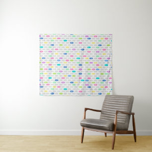 Tapiz Colores retro impecables diseño círculos polka pun