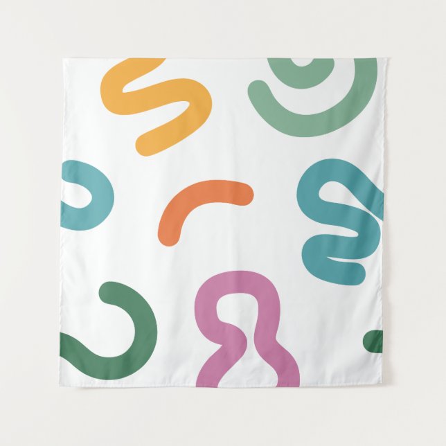 Tapiz Colorful Abstract Shapes Pattern (Anverso)