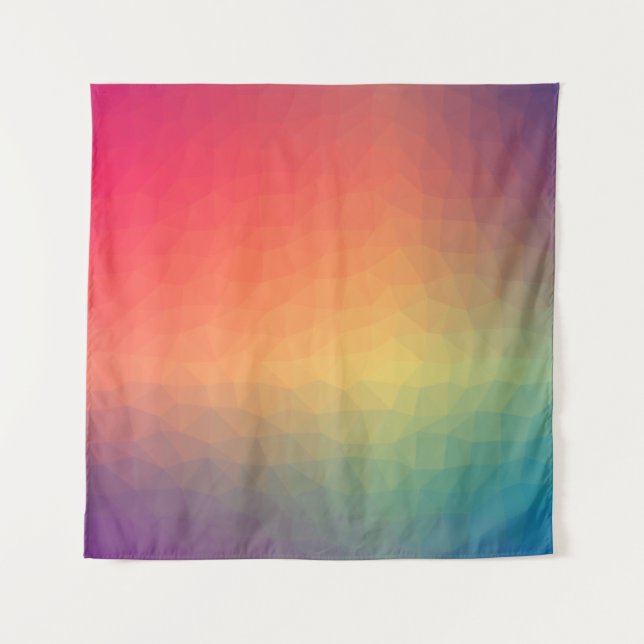 Tapiz Colorful rainbow gradient geometric (Anverso)