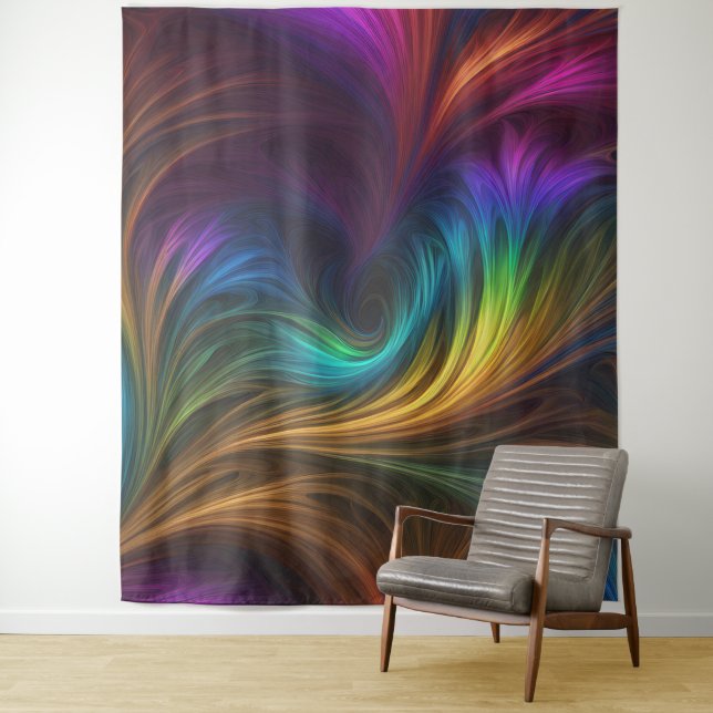Tapiz Colorido Arcoiris Swirl (In situ)