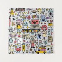 Colorido conjunto de cosechas de Doodle School
