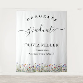 Tapiz colorido floral Graduación Decoración de fondo