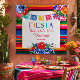Tapiz Colorido Serape Mexicano Floral Fiesta