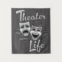 Comedia de la vida en teatro y máscaras de tragedi