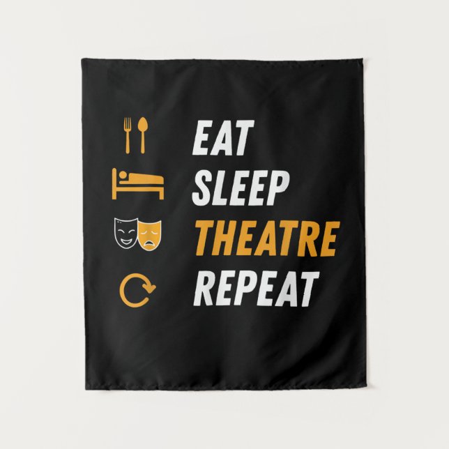 Tapiz Comer Dormir Actriz Repetir - Gráfico Musical Dive (Anverso)