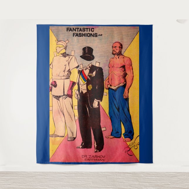 Tapiz Comics del Dr. Zarkov Flash Gordon de 1934 (Anverso)
