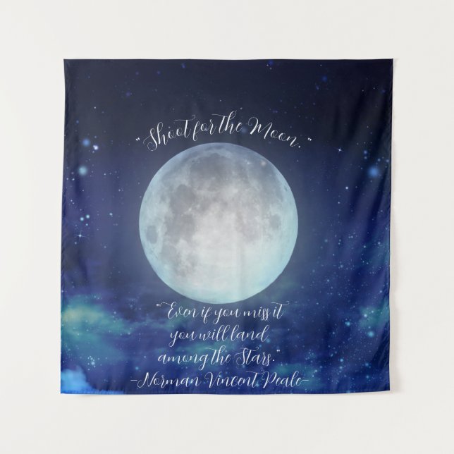 Tapiz comilla "Dispara a la Luna" con Luna Llena (Anverso)