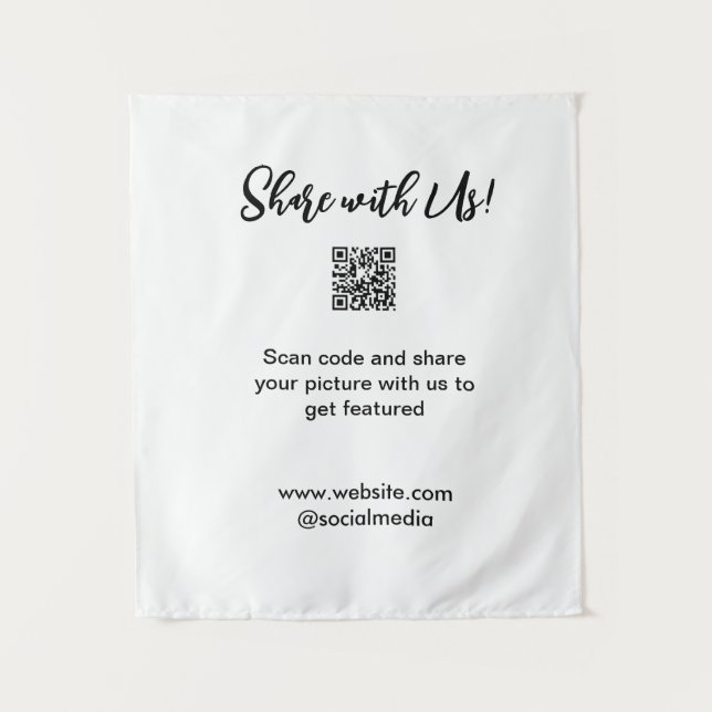 Tapiz Comparte tu análisis de imagen código QR añadir co (Anverso)