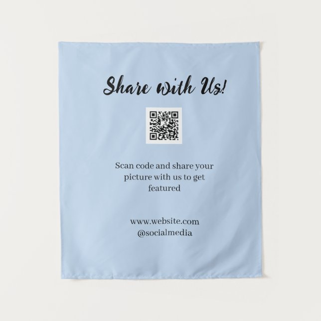 Tapiz Comparte tu imagen escanea código QR añade sitio w (Anverso)
