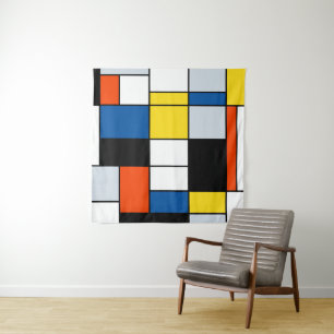 Tapiz Composición A - arte moderno abstracto de Piet