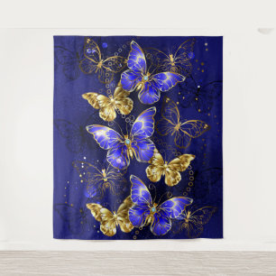 Tapiz Composición con mariposas de zafiro