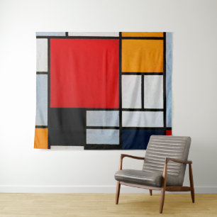 Tapiz Composición con un plano rojo grande