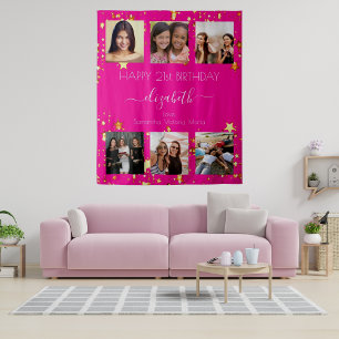 Tapiz Composición de fotos de personalizado de cumpleaño