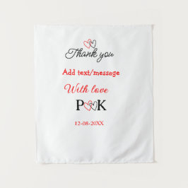 Tapiz Con amor agregar letra del nombre de la pareja gra