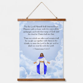 Tapiz Con Marco De Madera 1 Thessalonians 4:16-17