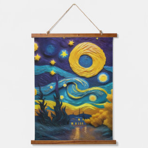 Tapiz Con Marco De Madera 3D mesh array  a recreation of starry night by van