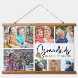 Tapiz Con Marco De Madera 7 Nietos Collages de fotos hacen gran cita