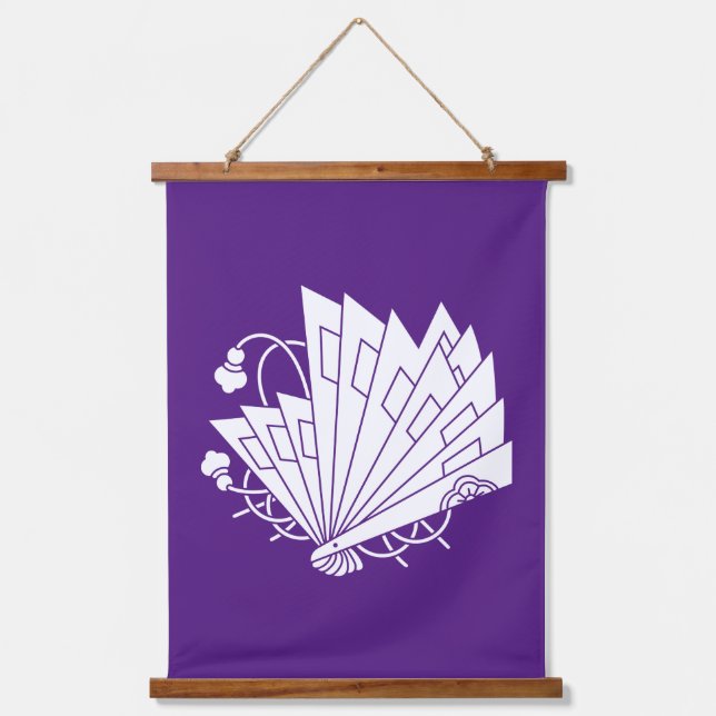 Tapiz Con Marco De Madera Abanicos en forma de mariposa (Hi-ogi cho) (Anverso)