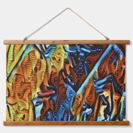 Tapiz Con Marco De Madera Abordar el arte