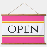 ABRIR Fun Bright Pink White Yellow Naranja Stripes