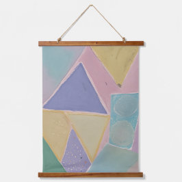 Tapiz Con Marco De Madera Abstracciones Serenas: Un Sueño en Pastel