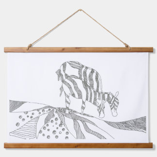Tapiz Con Marco De Madera Abstract art simple sketch tapestry