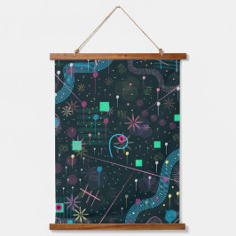 Tapiz Con Marco De Madera Abstract Art: Winter Skies