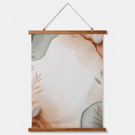 Tapiz Con Marco De Madera Abstract Botanicals