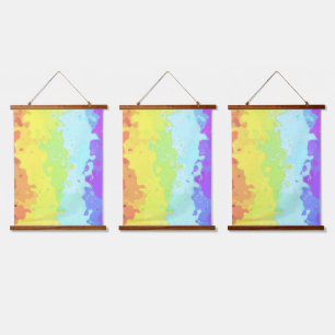 Tapiz Con Marco De Madera Abstract Neurogender Pride Flag