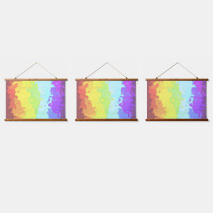 Tapiz Con Marco De Madera Abstract Neurogender Pride Flag