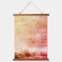 Abstract Storm Moon Watercolor Tapestry colgante