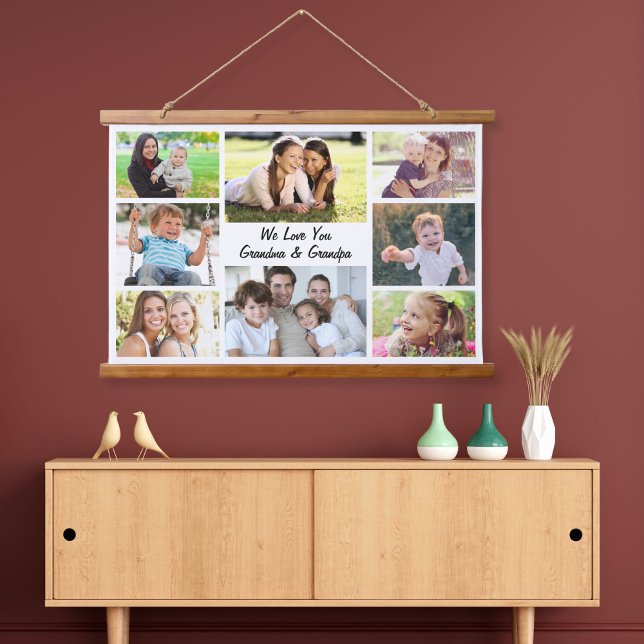 Tapiz Con Marco De Madera Abuelos 8 Collage de fotos (Subido por el creador)