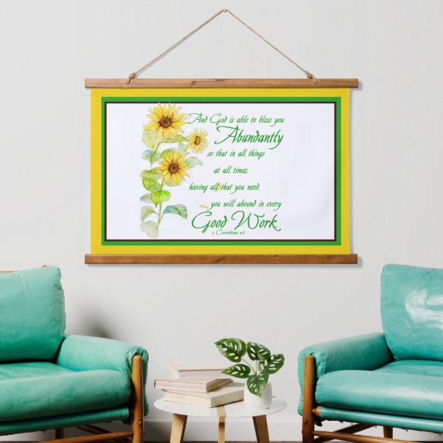 Tapiz Con Marco De Madera Abundante (Sala de estar)