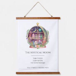 Tapiz Con Marco De Madera Aceites esenciales mágicos cristales de yoga apote