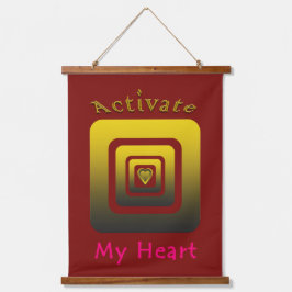 Tapiz Con Marco De Madera Acrílica Activate My Heart