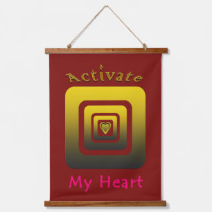 Tapiz Con Marco De Madera Acrílica Activate My Heart