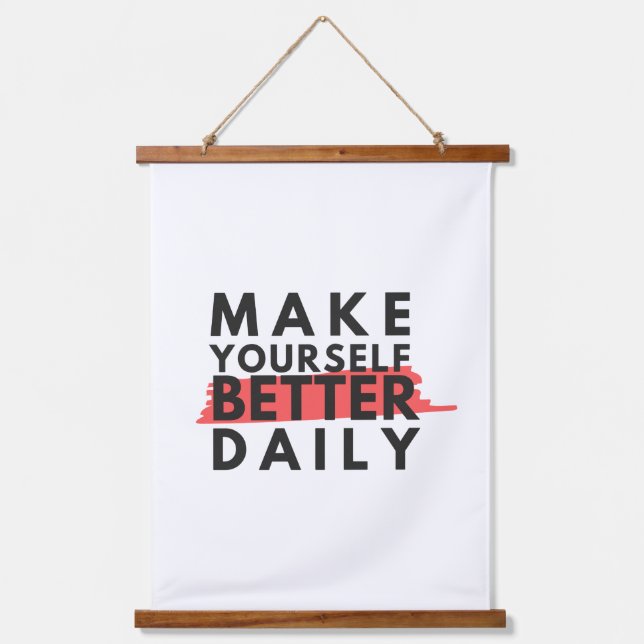 Tapiz Con Marco De Madera actitud positiva motivaciones palabras positivas (Anverso)