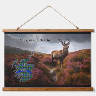 Tapiz Con Marco De Madera Adam Stag en Heather Personalizado