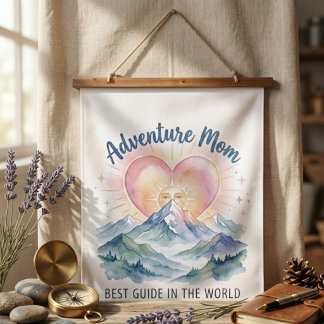 Tapiz Con Marco De Madera Adventure Mom Mountain Wall Tapestry