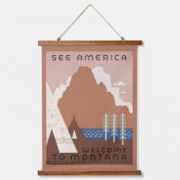 Afiche Vintage Que Promueve Viajes A Montana. 2