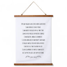 Afirmación positiva diaria de la pared de arte Dec